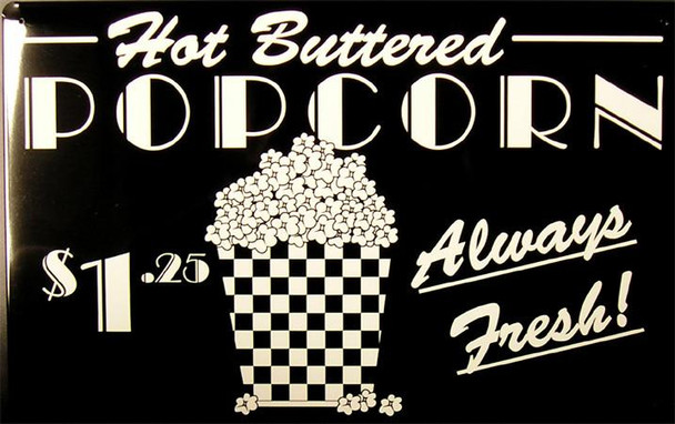 Hot Buttered Popcorn $1.25