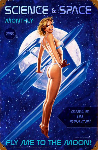 Science & Space Pin-Up Metal Sign