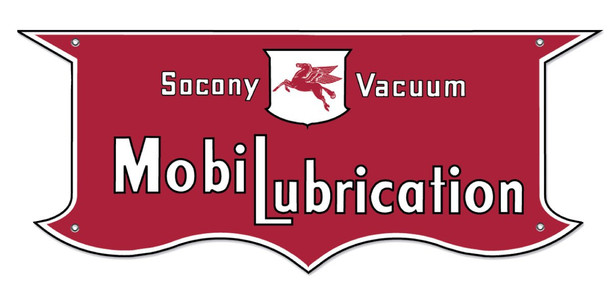 Mobil Lubrication Sign (5 pointed)