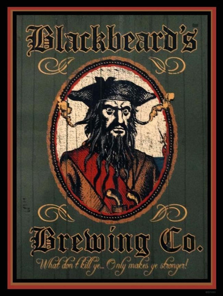 Blackbeard's Brewing Co. Metal Sign