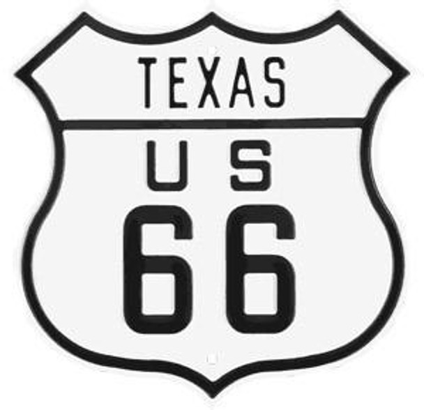 Texas Route 66 Steel Embossed