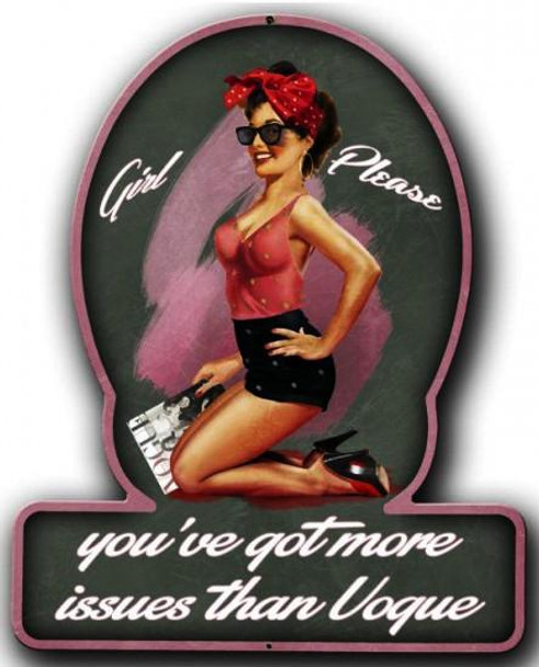 Girl Please Pin-Up Plasma Cut Sign