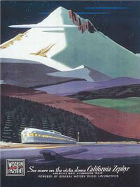 California Zephyr Metal Sign
