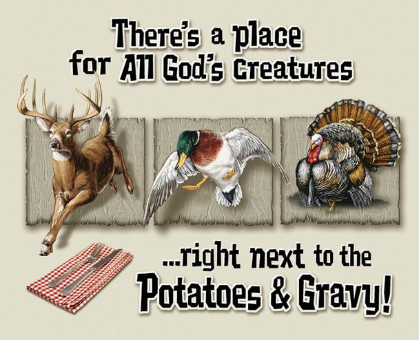 All God's Creatures Metal Sign