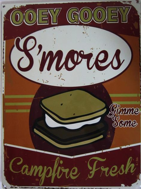 S'Mores-Campfire Fresh Metal Sign