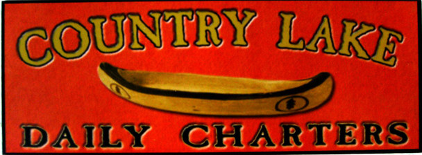 Country Lake Daily Charters Wood Sign