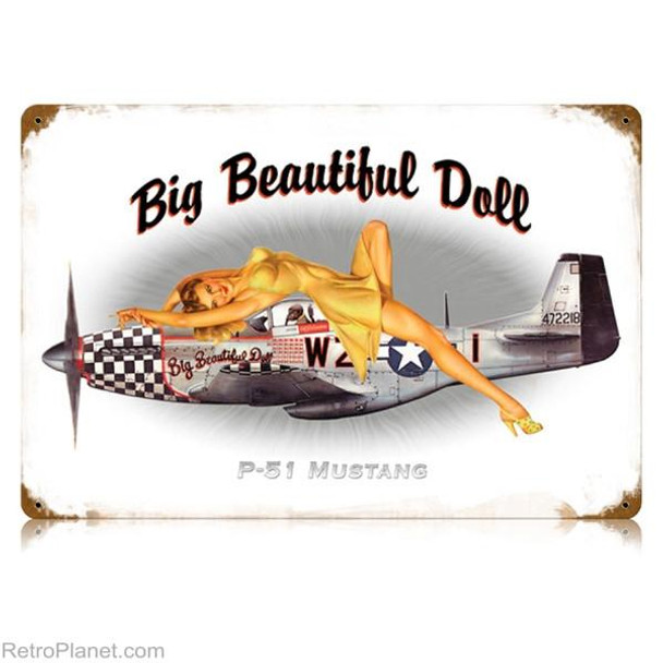 Big Beautiful Doll Pin-Up Metal Sign