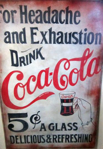 Coca-Cola Exhaustion (metal sign)