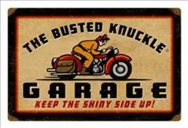 Busted Knuckle Rider Vintage Metal Sign