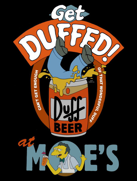 Get Duffed Simpsons metal sign