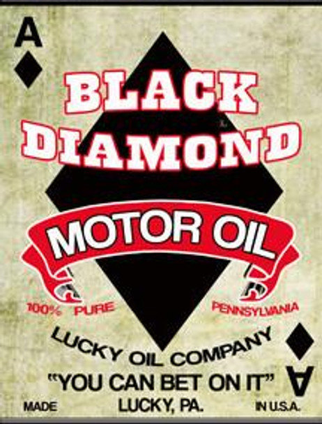 Black Diamond Motor Oil Metal Sign