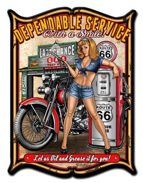 Dependable Service Plasma Metal Sign