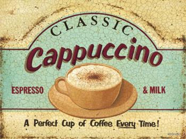 Classic Cappuccino Metal Sign