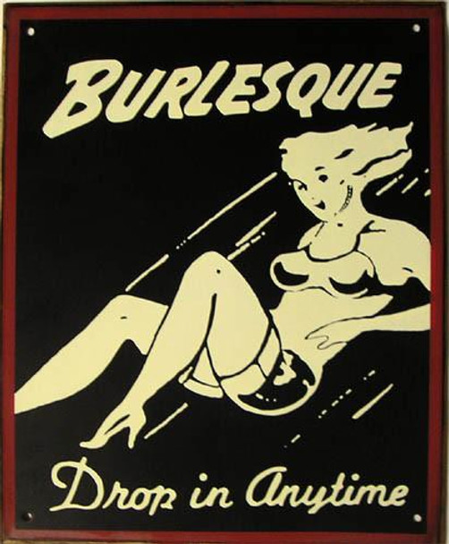 Burlesque Rustic Metal Sign