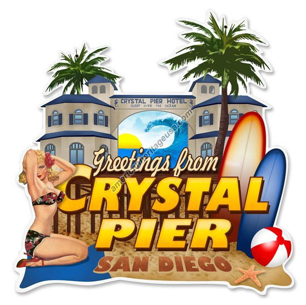 Crystal Pier Plasma Cut Metal Sign