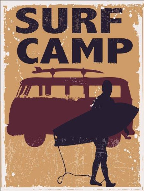 Surf Camp / Volkswagon Metal Sign