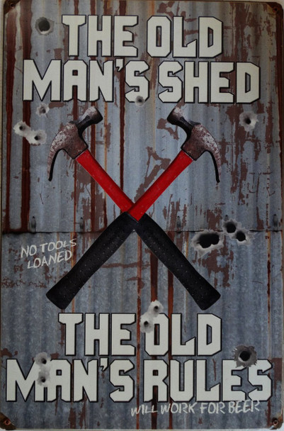 Old Man's Shed Vintage Sign