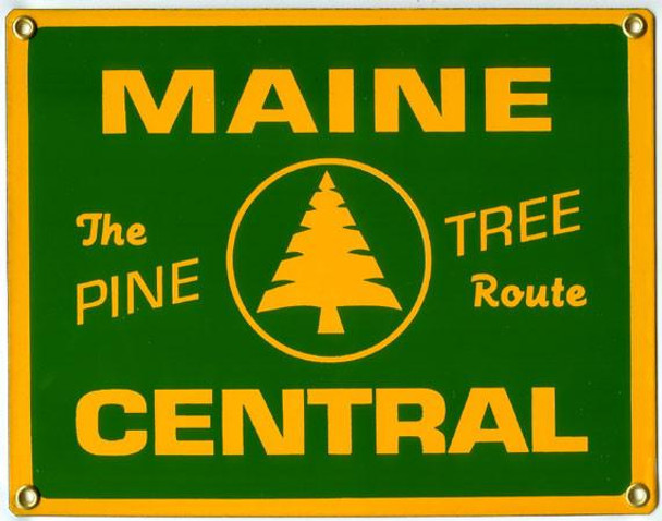 Maine Central Railroad Porcelain Sign