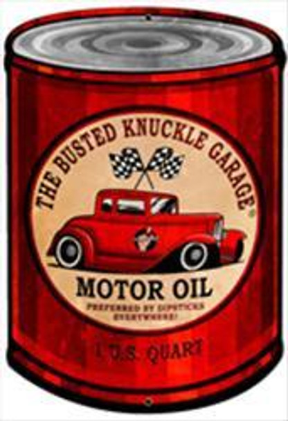 Busted Knuckle Motor Oil Can ( 20" by 14")