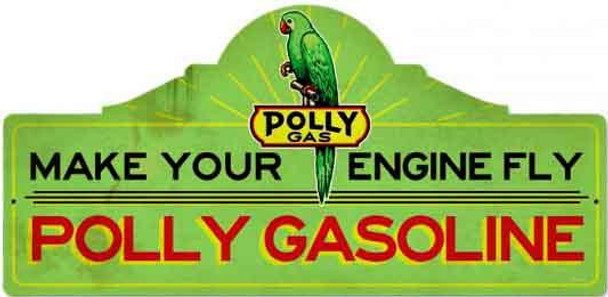 Polly Gasoline Station Plasma Cut Sign 26" by 12"