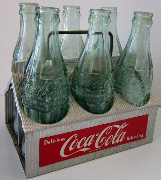 Original Aluminum Coca-Cola Six Pack Carrier Circa 1950