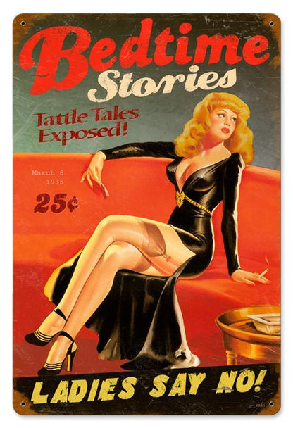 Bedtime Stories Metal Sign