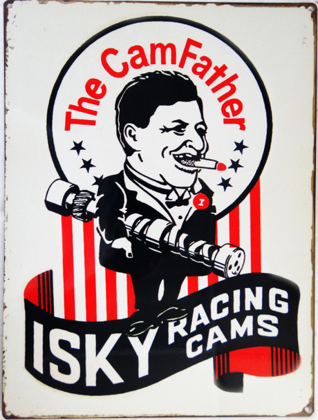 The CamFather "Isky" Racing Cams Iskenderian Metal Sign