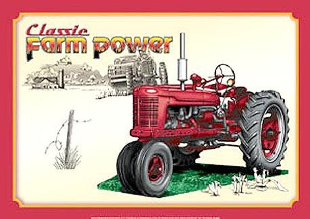 Classic Farm Power Metal Sign