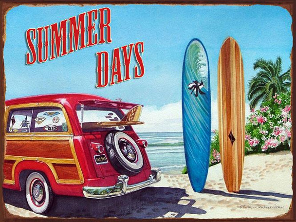 Summer Days Metal Sign