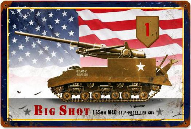 Big Shot Tank Metal Sign