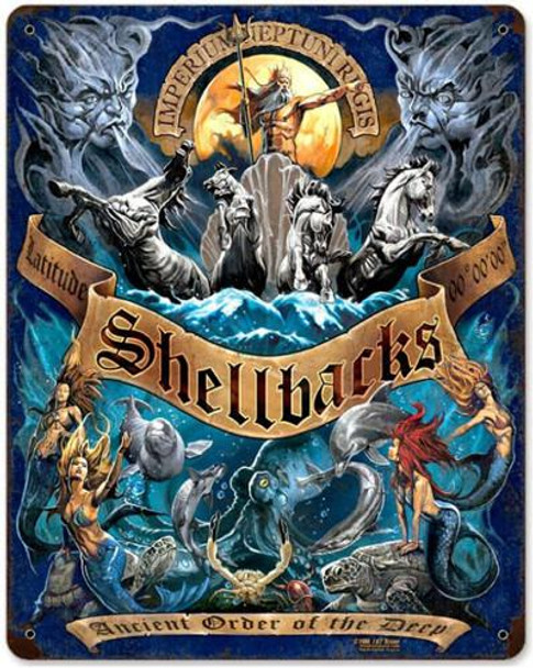 Shellbacks Metal Sign