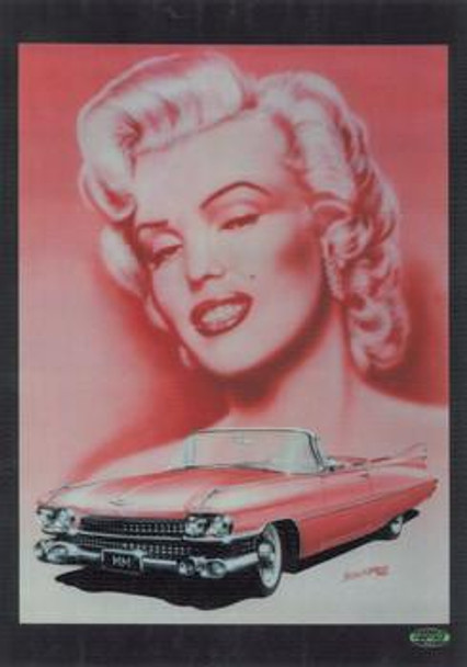 Marilyn Monroe with Cadillac (jumbo) Metal Sign