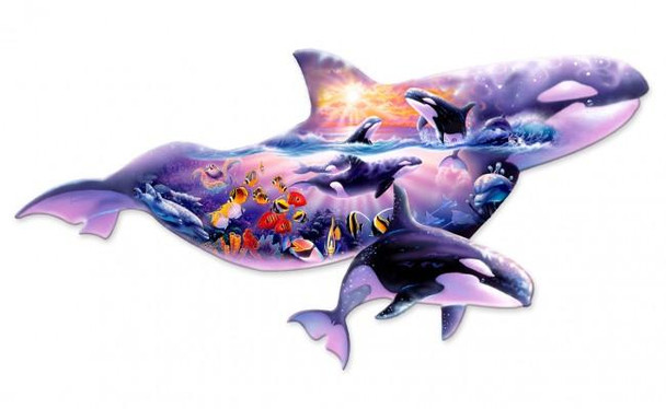 Killer Whale Orca Plasma Cut Metal Sign
