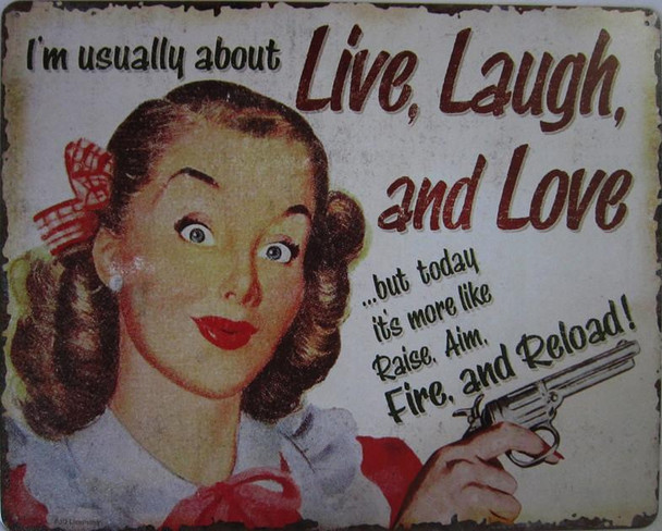 Live Laugh & Love Metal Sign