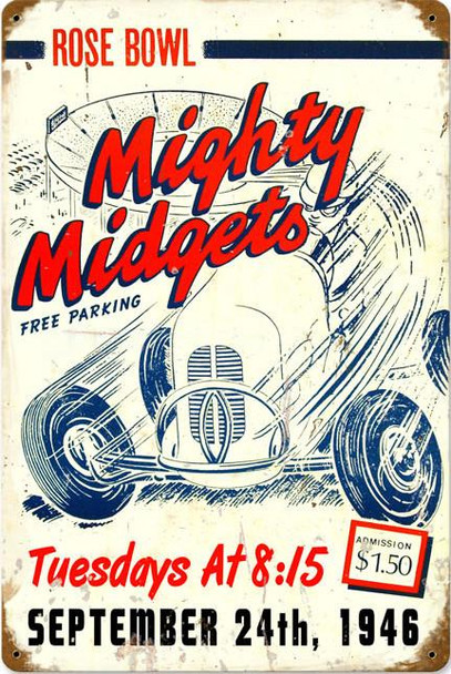 Mighty Migets Vintage Metal Sign