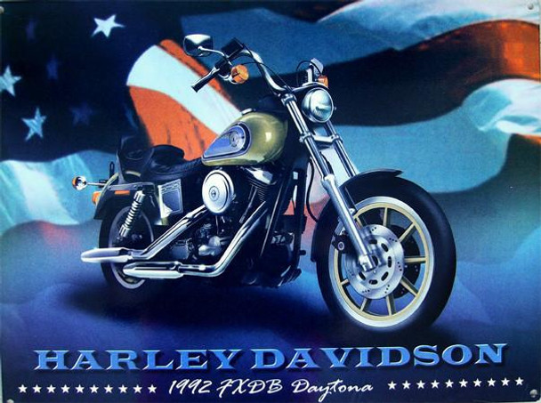 1992 Harley Davidson FXDB Daytona Metal Sign