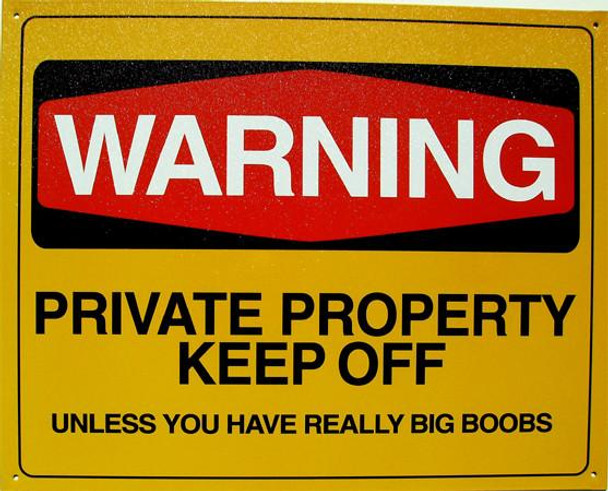 Warning Private Property Keep Off Metal Sign