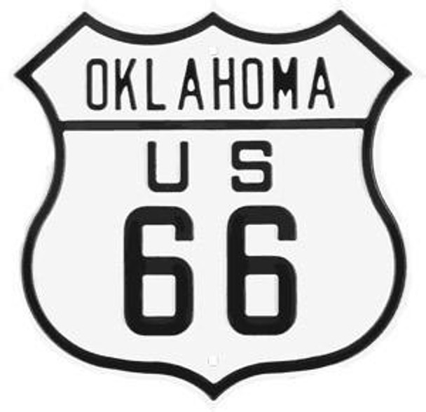 Oklahoma Route 66 Steel Embossed