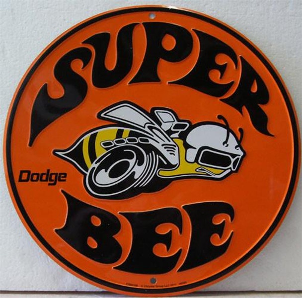 Super Bee (round) Metal Sign