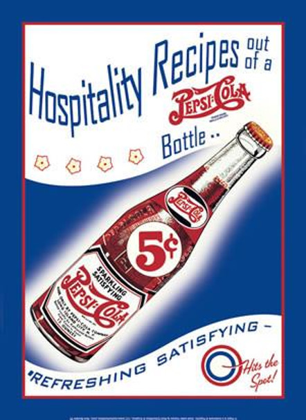 Pepsi:Cola Hospitality Recipes Metal Sign