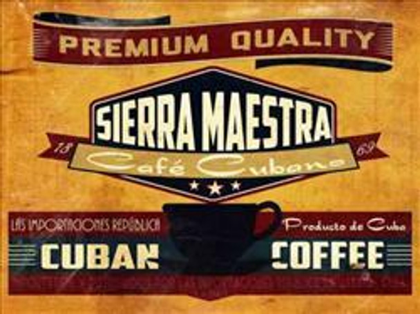 Sierra Majestra-Cuban Coffee Metal Sign