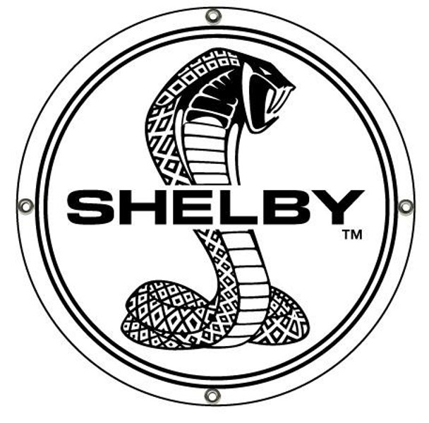 Shelby Snake 12" round Metal Sign