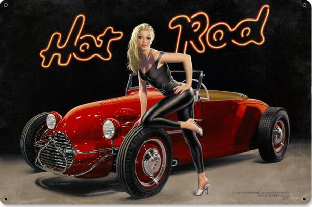 Hot Rod / Pin-Up Metal Sign