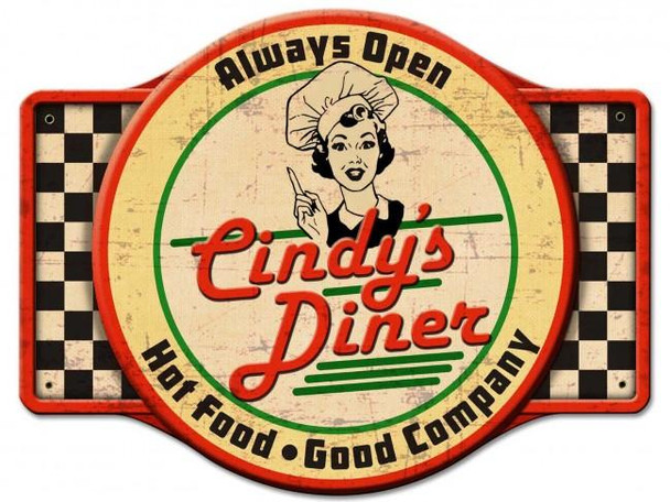 Personalized Diner Plasma Cut Metal Sign