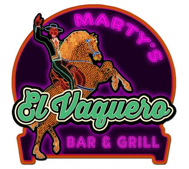 El VAQUERO PERSONALIZED 3-D Metal Sign