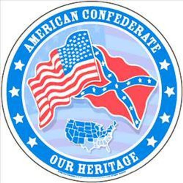 Confederate Round Metal Sign