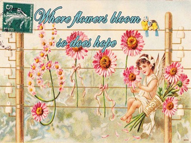 Where Flowers Bloom So Does Hope Metal Sign