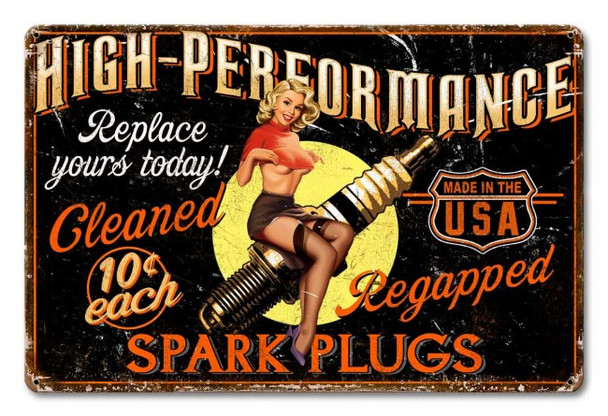 Pin Up Girl and Spark Plugs