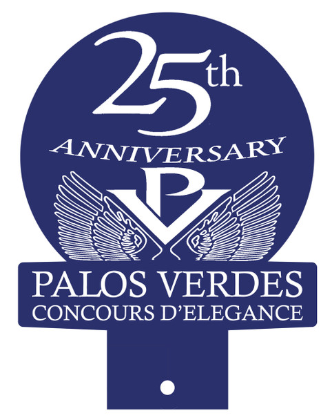 Palos Verdes Concours Event 25th Anniversary License Plate Topper