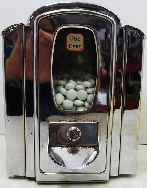 Eldredge Mfg. 1Cent Mint Machine with Napkin Dispenser circa 1950's